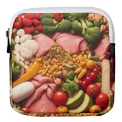 Fruit Snack Diet Bio Food Healthy Mini Square Pouch by Sarkoni