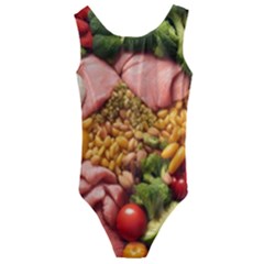 Fruit Snack Diet Bio Food Healthy Kids  Cut-out Back One Piece Swimsuit by Sarkoni