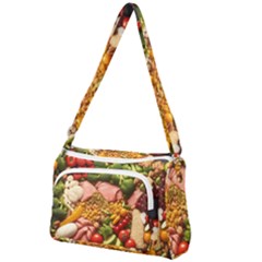 Fruit Snack Diet Bio Food Healthy Front Pocket Crossbody Bag by Sarkoni