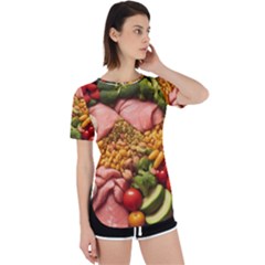 Fruit Snack Diet Bio Food Healthy Perpetual Short Sleeve T-shirt by Sarkoni