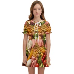 Fruit Snack Diet Bio Food Healthy Kids  Sweet Collar Dress by Sarkoni