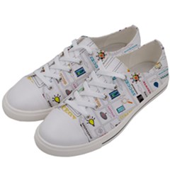 Illustrations Startup Business Organization Men s Low Top Canvas Sneakers by Sarkoni