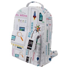 Illustrations Startup Business Organization Flap Pocket Backpack (small) by Sarkoni