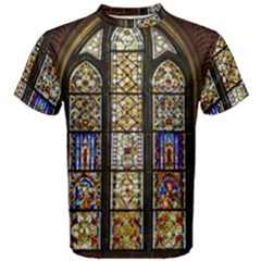 Stained Glass Window Old Antique Men s Cotton T-shirt by Sarkoni