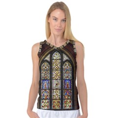 Stained Glass Window Old Antique Women s Basketball Tank Top