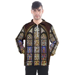 Stained Glass Window Old Antique Men s Half Zip Pullover