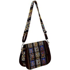 Stained Glass Window Old Antique Saddle Handbag by Sarkoni