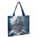 Pirate Ship Boat Sea Ocean Storm Zipper Medium Tote Bag View2