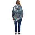 Pirate Ship Boat Sea Ocean Storm Kids  Hooded Longline Puffer Jacket View4