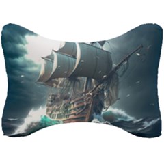 Pirate Ship Boat Sea Ocean Storm Seat Head Rest Cushion by Sarkoni