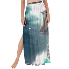 Pirate Ship Boat Sea Ocean Storm Maxi Chiffon Tie-up Sarong by Sarkoni