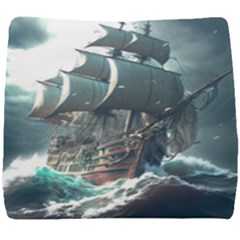 Pirate Ship Boat Sea Ocean Storm Seat Cushion by Sarkoni