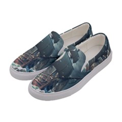 Pirate Ship Boat Sea Ocean Storm Women s Canvas Slip Ons by Sarkoni