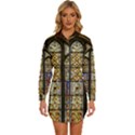 Stained Glass Window Old Antique Womens Long Sleeve Shirt Dress View1