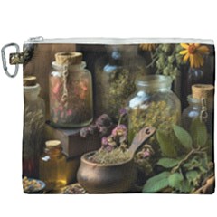 Apothecary Old Herbs Natural Canvas Cosmetic Bag (xxxl) by Sarkoni