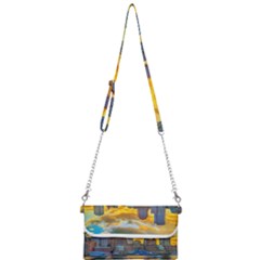 Boston Skyline Cityscape River Mini Crossbody Handbag by Sarkoni