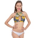 Boston Skyline Cityscape River Cross Front Halter Bikini Top View1