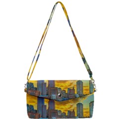 Boston Skyline Cityscape River Removable Strap Clutch Bag by Sarkoni