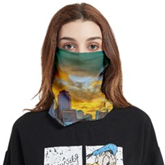 Boston Skyline Cityscape River Face Covering Bandana (two Sides) by Sarkoni