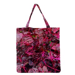 Red Leaves Plant Nature Leaves Grocery Tote Bag by Sarkoni