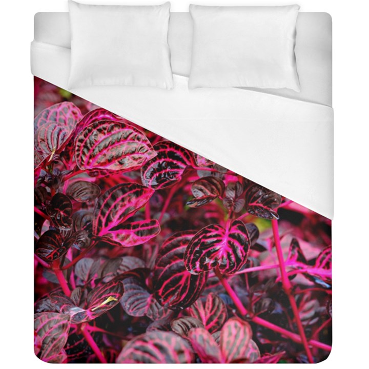 Red Leaves Plant Nature Leaves Duvet Cover (California King Size)