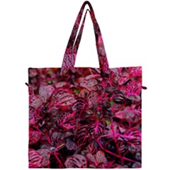 Red Leaves Plant Nature Leaves Canvas Travel Bag by Sarkoni