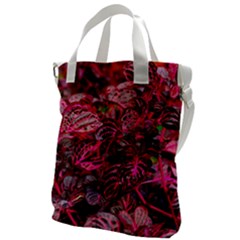 Red Leaves Plant Nature Leaves Canvas Messenger Bag by Sarkoni