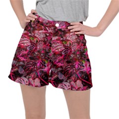 Red Leaves Plant Nature Leaves Women s Ripstop Shorts by Sarkoni