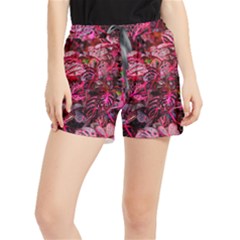 Red Leaves Plant Nature Leaves Women s Runner Shorts by Sarkoni