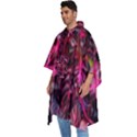 Red Leaves Plant Nature Leaves Men s Hooded Rain Ponchos View2