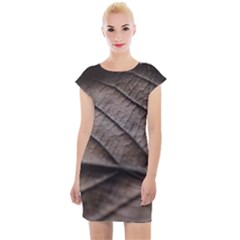 Leaf Veins Nerves Macro Closeup Cap Sleeve Bodycon Dress by Amaryn4rt