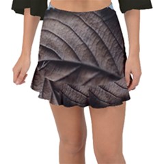 Leaf Veins Nerves Macro Closeup Fishtail Mini Chiffon Skirt by Amaryn4rt