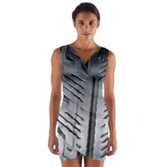 Mature Black Auto Altreifen Rubber Pattern Texture Car Wrap Front Bodycon Dress by Amaryn4rt