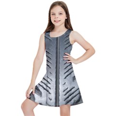 Mature Black Auto Altreifen Rubber Pattern Texture Car Kids  Lightweight Sleeveless Dress by Amaryn4rt