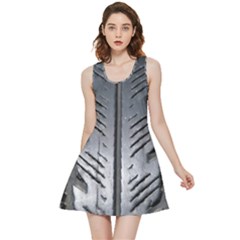 Mature Black Auto Altreifen Rubber Pattern Texture Car Inside Out Reversible Sleeveless Dress by Amaryn4rt