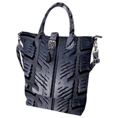 Mature Black Auto Altreifen Rubber Pattern Texture Car Buckle Top Tote Bag by Amaryn4rt