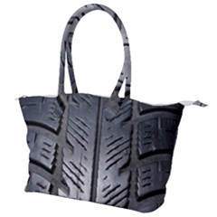 Mature Black Auto Altreifen Rubber Pattern Texture Car Canvas Shoulder Bag by Amaryn4rt