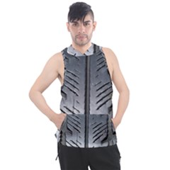 Mature Black Auto Altreifen Rubber Pattern Texture Car Men s Sleeveless Hoodie by Amaryn4rt