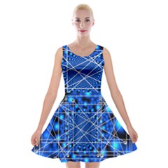 Network Connection Structure Knot Velvet Skater Dress by Amaryn4rt