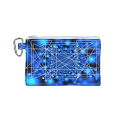 Network Connection Structure Knot Canvas Cosmetic Bag (small) by Amaryn4rt