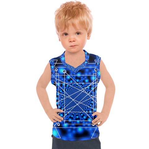 Network Connection Structure Knot Kids  Sport Tank Top by Amaryn4rt