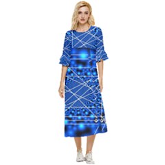 Network Connection Structure Knot Double Cuff Midi Dress by Amaryn4rt