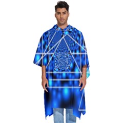 Network Connection Structure Knot Men s Hooded Rain Ponchos