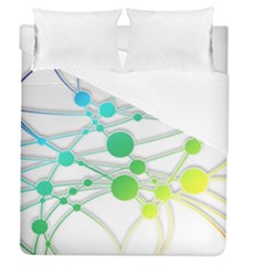 Network Connection Structure Knot Duvet Cover (queen Size) by Amaryn4rt