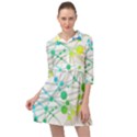 Network Connection Structure Knot Mini Skater Shirt Dress View1