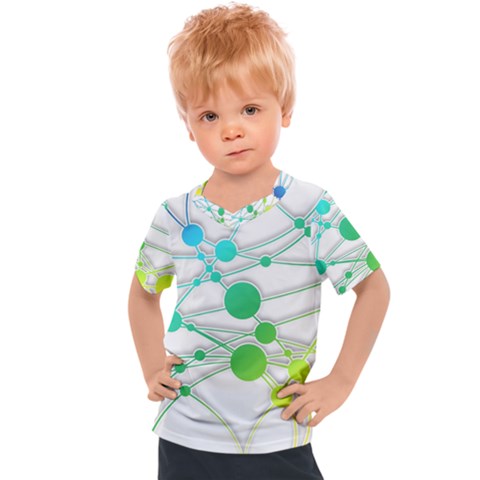 Network Connection Structure Knot Kids  Sports T-shirt by Amaryn4rt