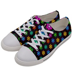 Pattern Background Colorful Design Women s Low Top Canvas Sneakers by Amaryn4rt