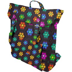 Pattern Background Colorful Design Buckle Up Backpack by Amaryn4rt