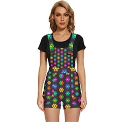 Pattern Background Colorful Design Short Overalls by Amaryn4rt