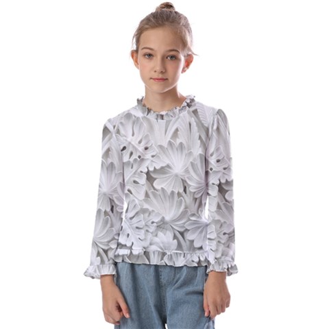 Pattern Motif Decor Kids  Frill Detail T-shirt by Amaryn4rt